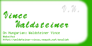 vince waldsteiner business card